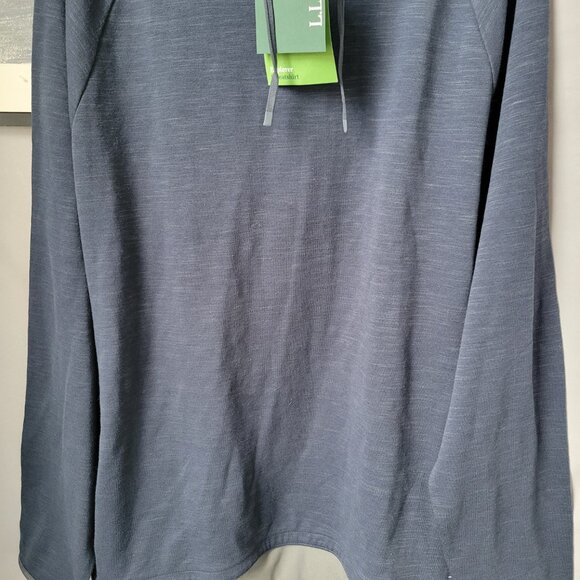 NEW L.L. Bean Explorer Pullover Hooded Sweatshirt Carbon Navy Blue XL - Picture 7 of 15